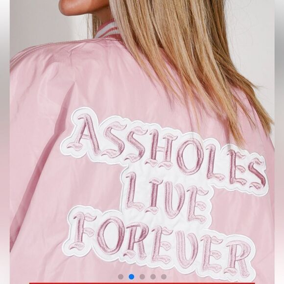 Assholes live forever, bomber jacket L (2400) NEW - Picture 2 of 5